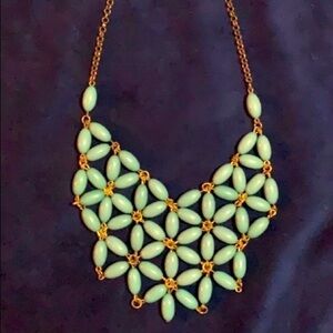 VINTAGE FAUX TURQUOISE BIB NECKLACE